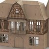 Laser Cut Castle Plywood Drawing Free Vector