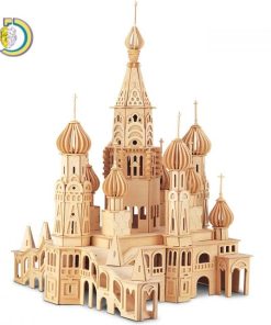 Laser Cut St. Petersburg Church 3D Wooden Puzzle Free Vector