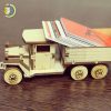 Laser Cut Truck Toy Business Card Holder Free Vector