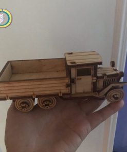 Laser Cut Wooden Toy Truck CDR Free Vector