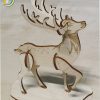 Laser Cut Christmas Deer Christmas Decor 4mm Plywood Free Vector