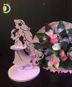 Laser Cut Cute Girl Napkin Holder DXF Free Vector