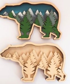 Laser cut wooden Decorative multi-layer beer panels free vector