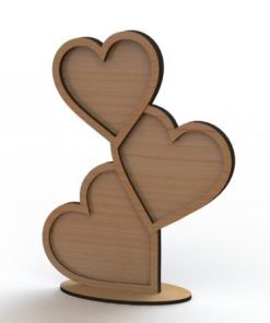 Laser Cut Heart Shape Frame Template Free Vector cdr Download