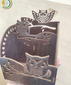 Laser Cut Organizer Owl 4mm Plywood Free Vector cdr Download