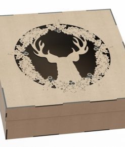 Laser Cut Gift Box Layout for New Year Free Vector cdr Download