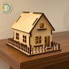 Laser Cut House with Fence Free Vector pdf Download
