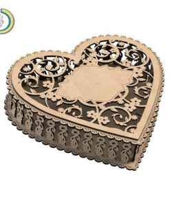 Laser Cut Heart Box 250mm Free Vector