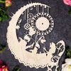 Laser Cut Mad Tea Party Alice In Wonderland Wall Clock Free Vector cdr Download