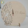 Laser Cut Contemporary Floral Wall Clock Free Vector